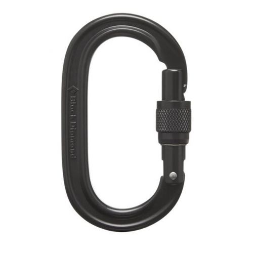 Black Diamond Oval Keylock Screwgate Negro