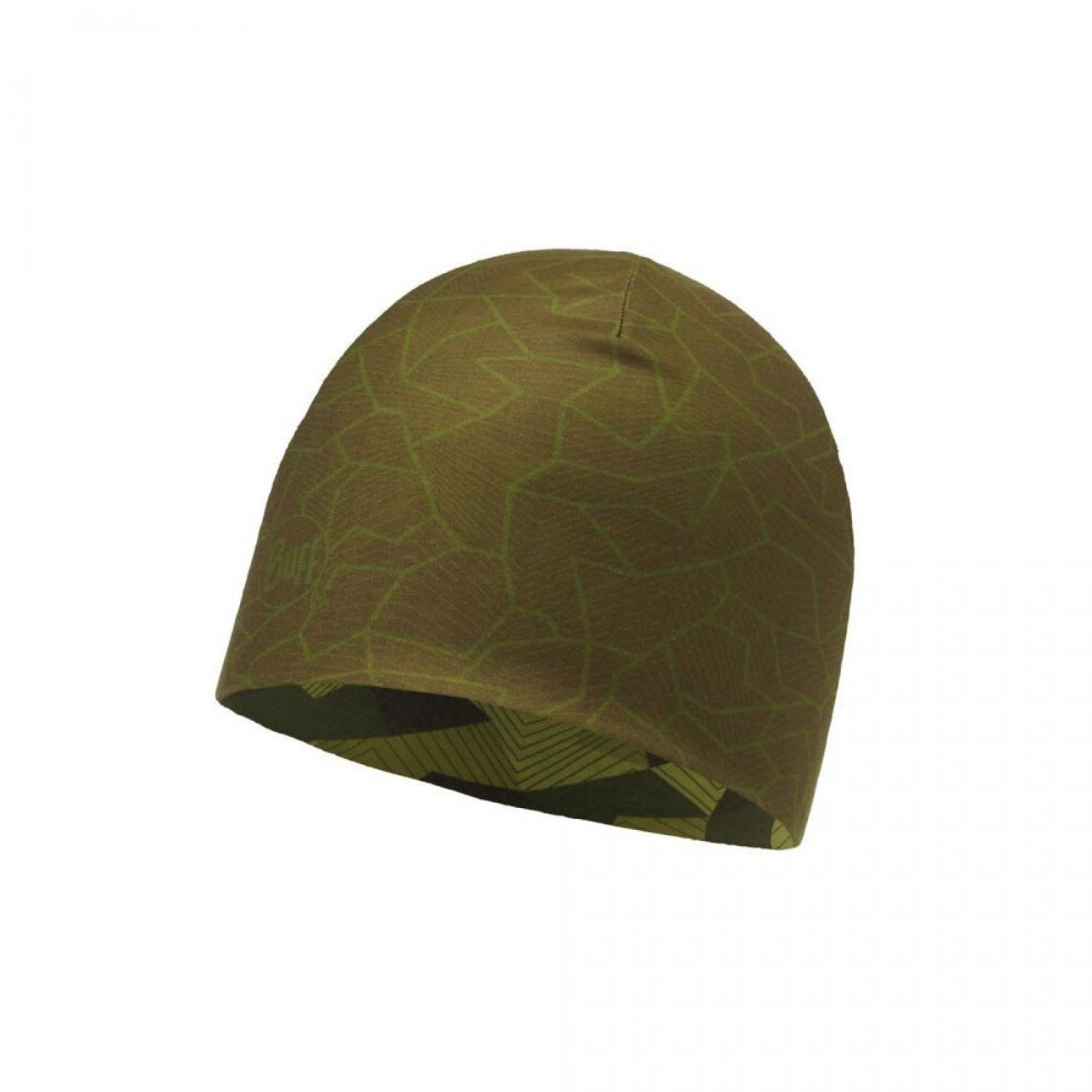 Buff Microfiber Reversible Hat Block Camo Green