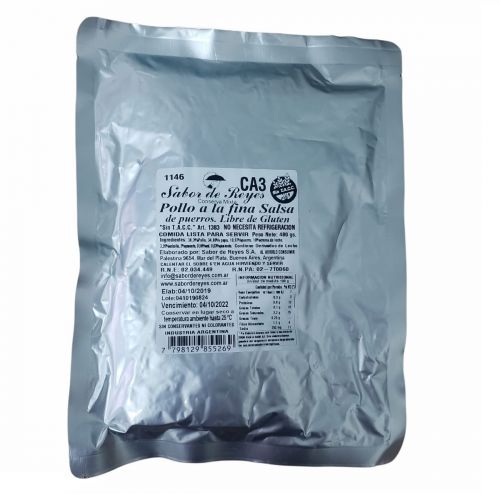 Pollo de las sierras a la salsa de puerro - Libre de Gluten Apto Celíacos