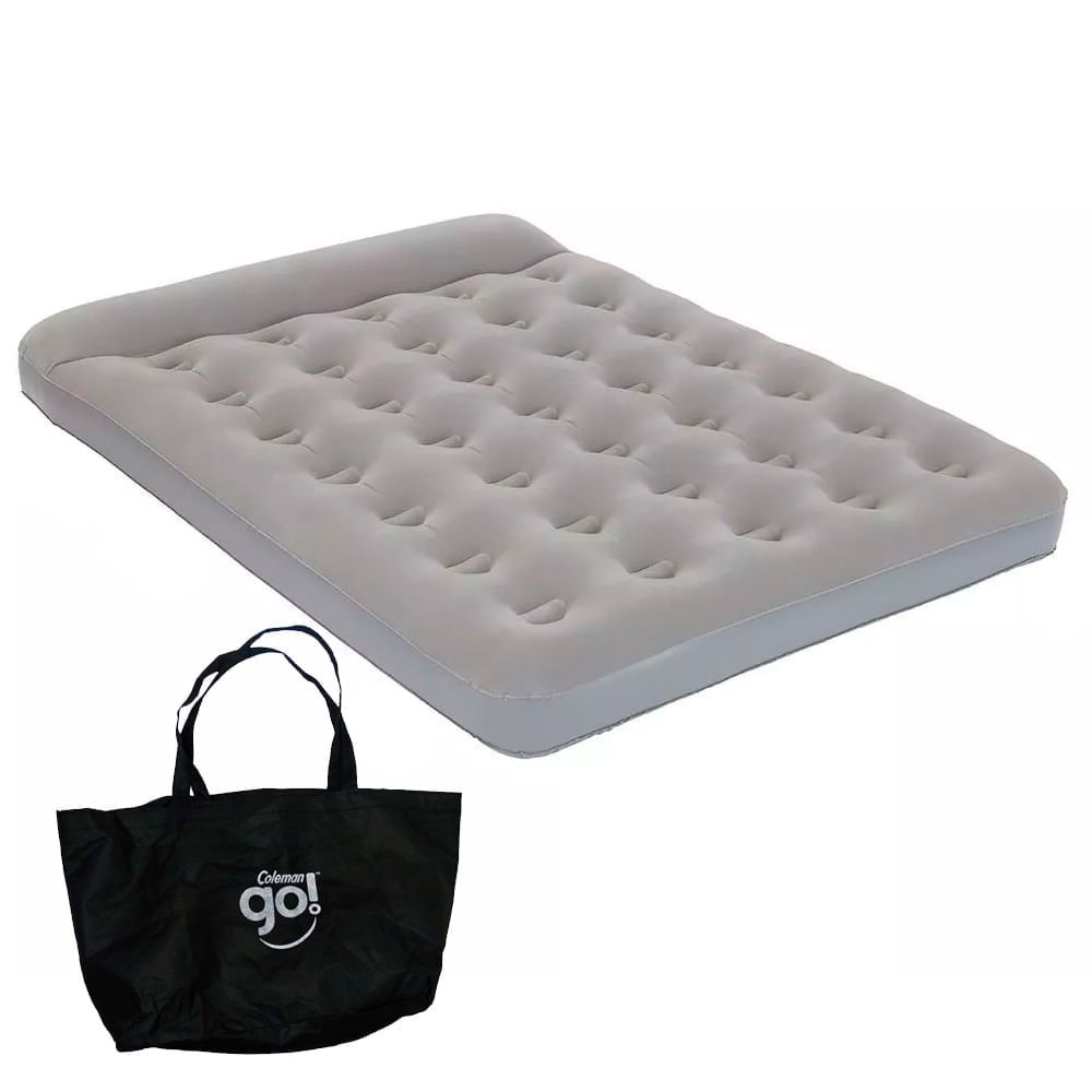 Coleman Colchón Inflable Go! Queen con Inflador de pie integrado