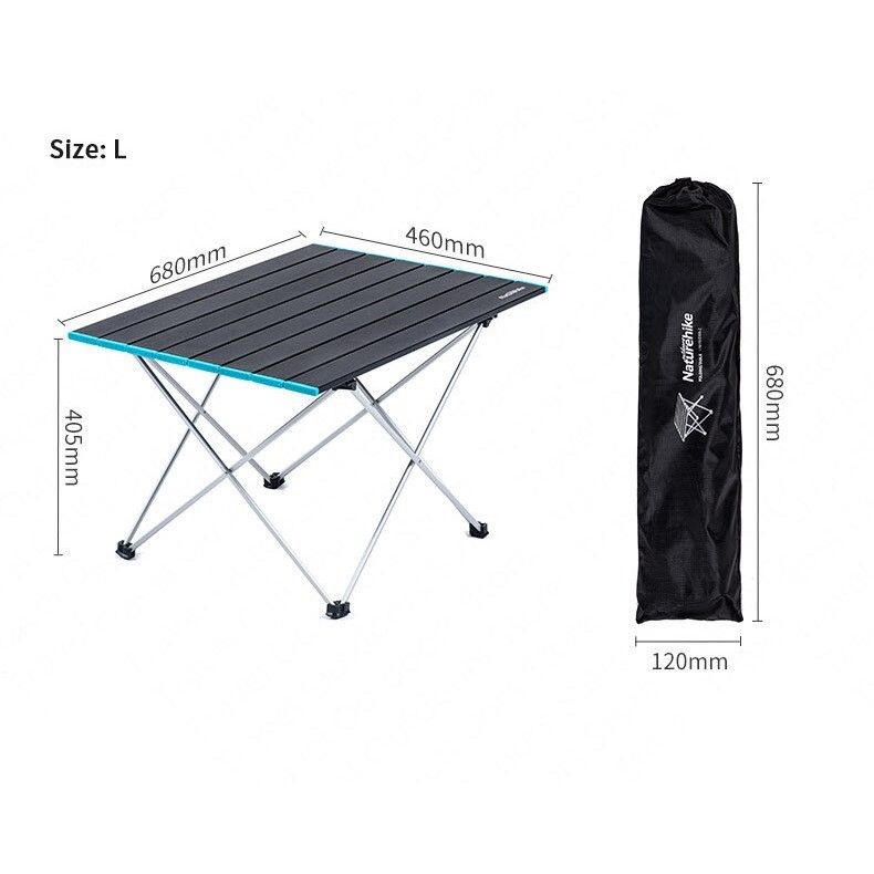 Naturehike FT08 Mesa Plegable de Aluminio L NH19Z008-Z