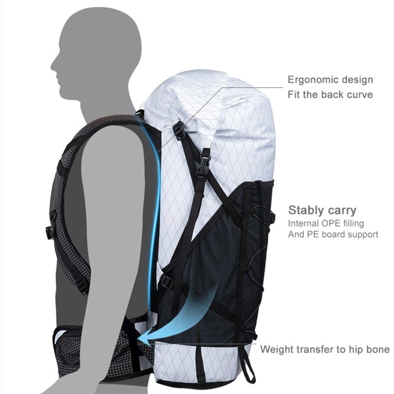 Naturehike Mochila Ultraliviana ZT10 XPAC 45L+5L NH19BB090 - Naka Outdoors  - Tienda de escalada