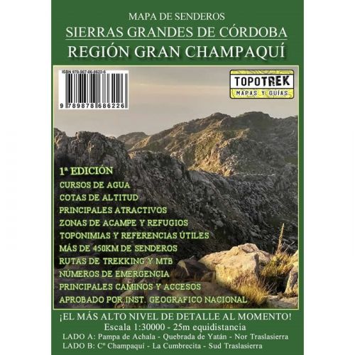 TopoTrek Sierras Grandes de Córdoba Gran Champaquí