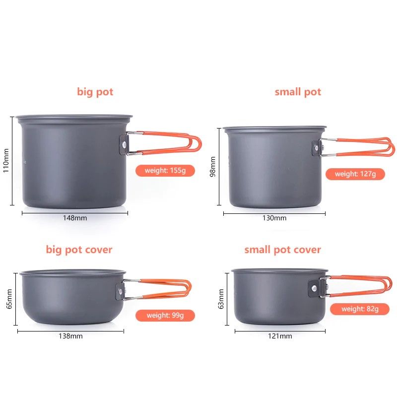 [ELIMINADO] Naturehike Marmita de campamento - set de 4 ollas + accesorios