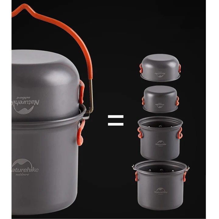 [ELIMINADO] Naturehike Marmita de campamento - set de 4 ollas + accesorios