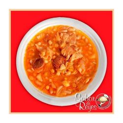 Caldo Gallego con Chorizo, porotos y garbanzos