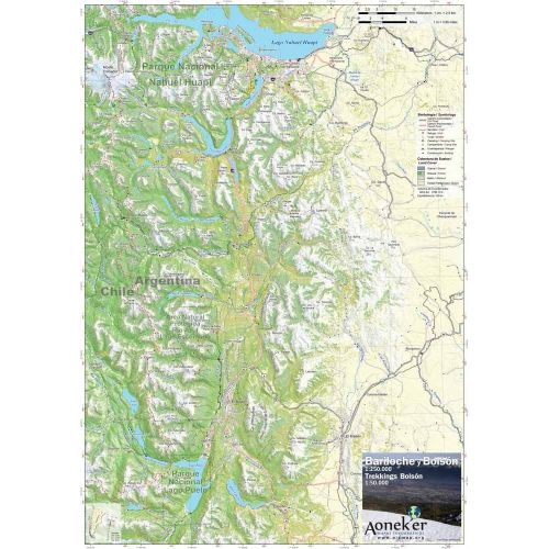 Mapa Pixmap Bariloche y Bolsón 1:250.000