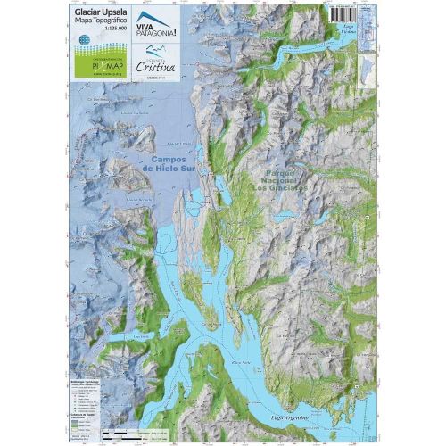 Mapa Pixmap Glaciar Upsala 1:125.000