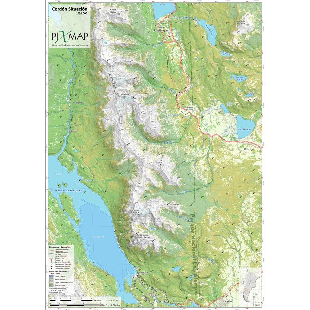 Mapa Pixmap Cordón Situación - Parque Nacional Los Alerces
