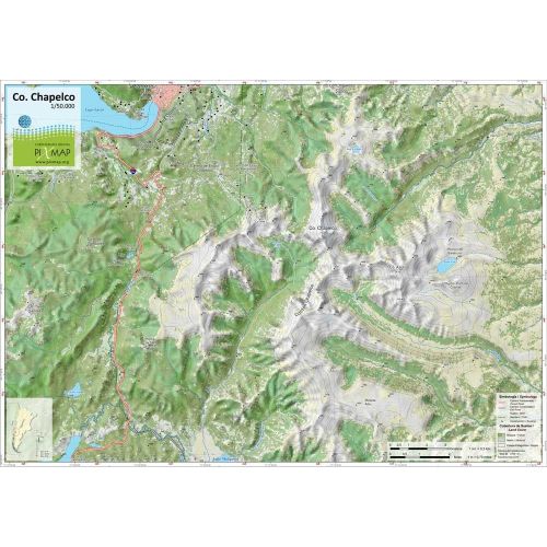 Mapa Pixmap Cerro Chapelco 1:50.000