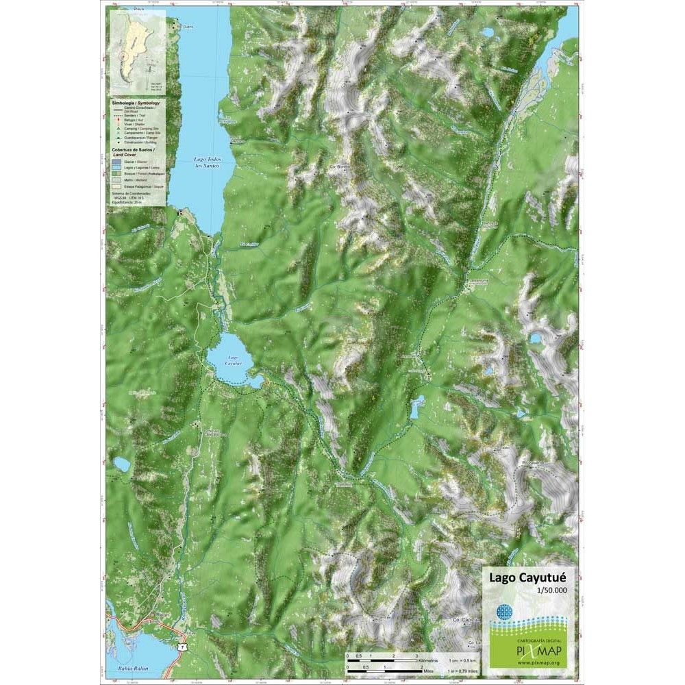 Mapa Pixmap Lago Cayutúe 1:50.000