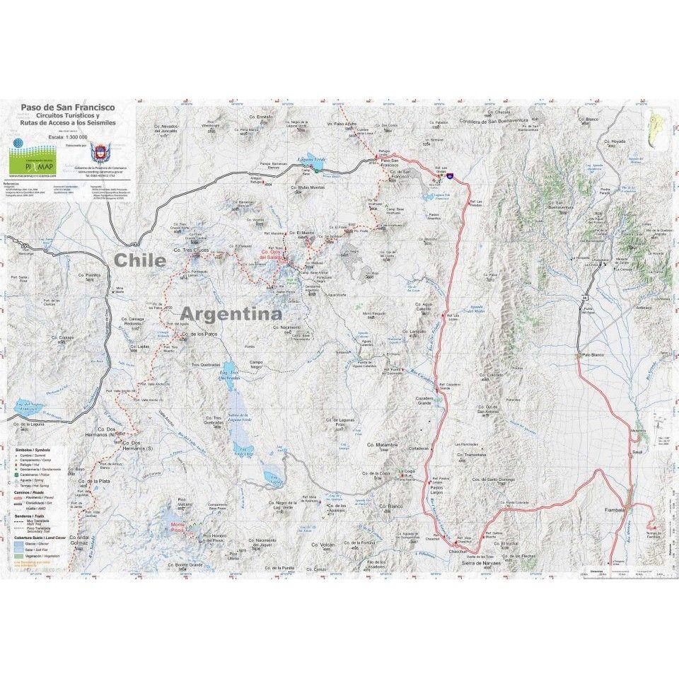 Mapa Pixmap Paso San Francisco circ. turist.1:300.000