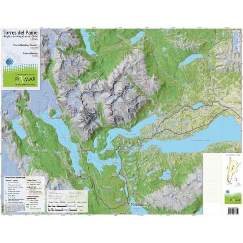 Mapa Pixmap Torres del Paine 1:75.000