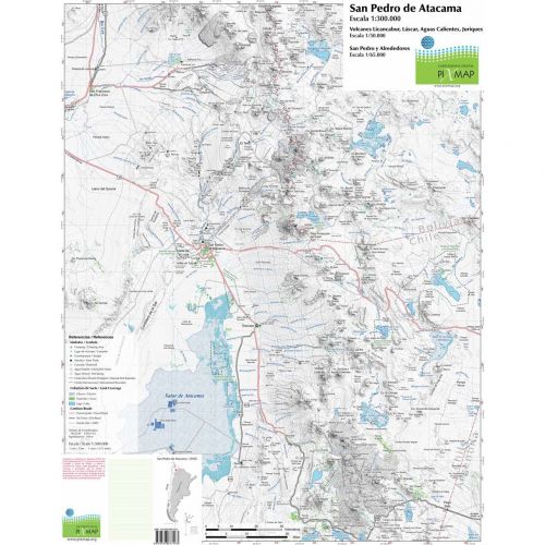 Mapa Pixmap San Pedro de Atacama Volcanes 1:300.000