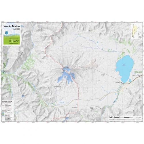 Mapa Pixmap Volcán Maipo