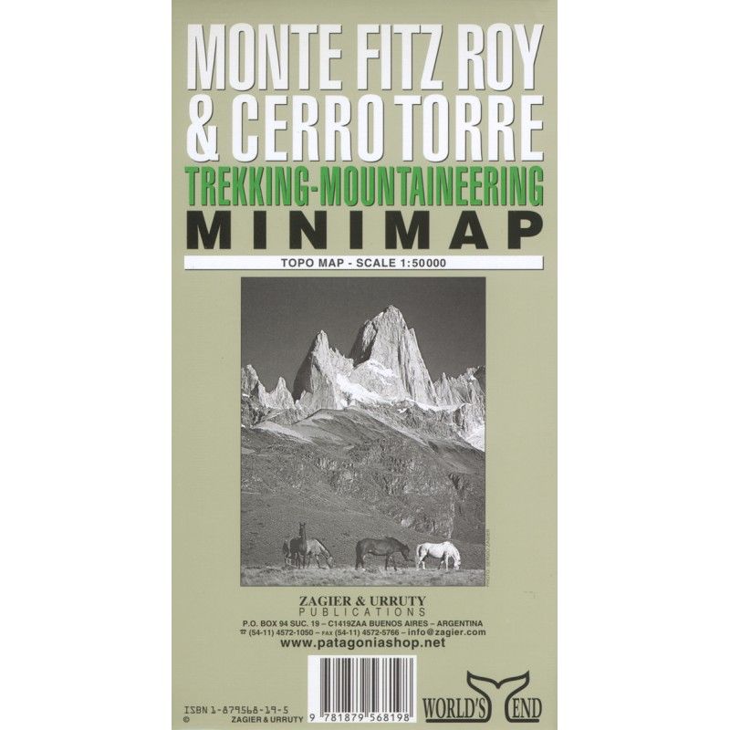 Mapa Fitz Roy y Cerro Torre Mini - Zagier & Urruty