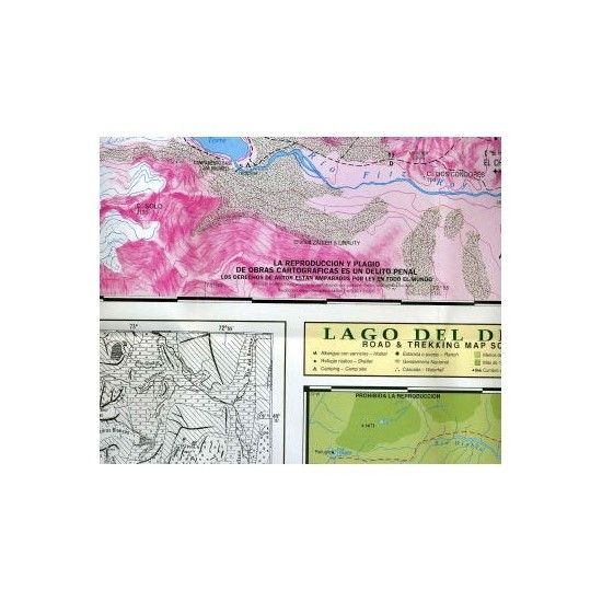 Mapa Fitz Roy, Cerro Torre y Lago del Desierto - Zagier & Urruty