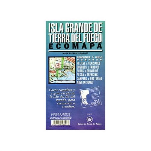 Mapa Isla Grande de Tierra del Fuego - Zagier & Urruty