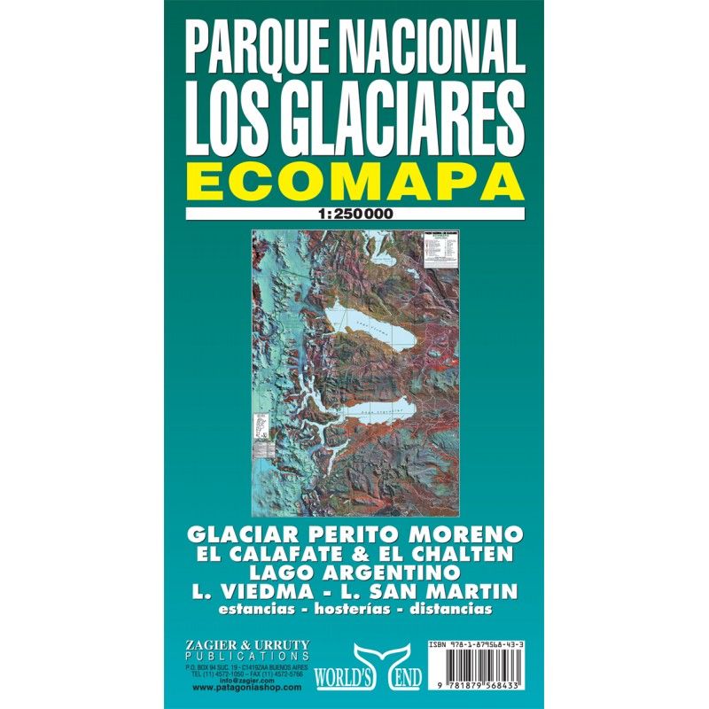 Mapa Parque Nacional Los Glaciares - Zagier & Urruty