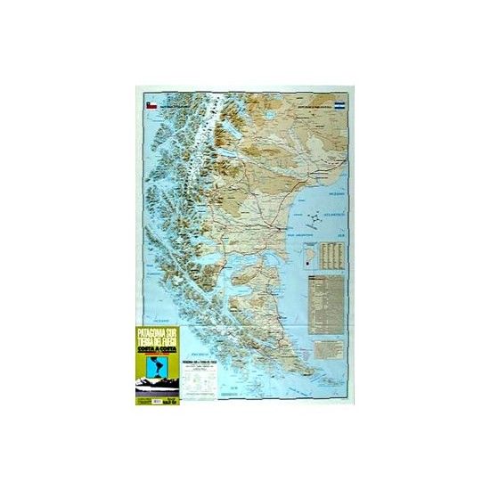 Mapa Patagonia Sur Tierra del Fuego - Zagier & Urruty