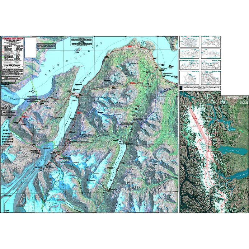 Mapa Patagonian South Icefield - Zagier & Urruty