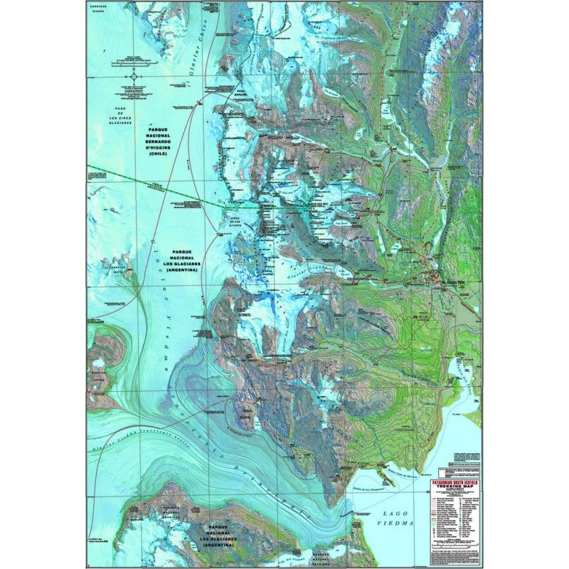 Mapa Patagonian South Icefield - Zagier & Urruty