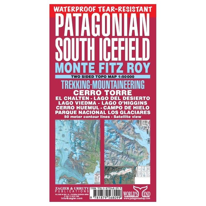 Mapa Patagonian South Icefield - Zagier & Urruty