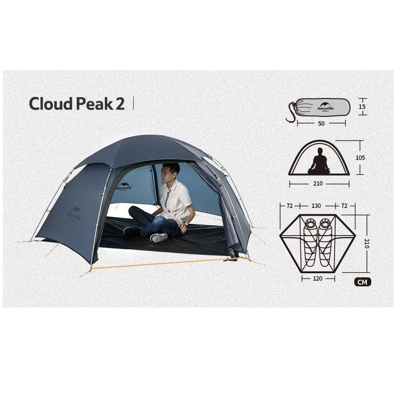 Naturehike Cloud Peak 4 estaciones - 2 Personas 20 D
