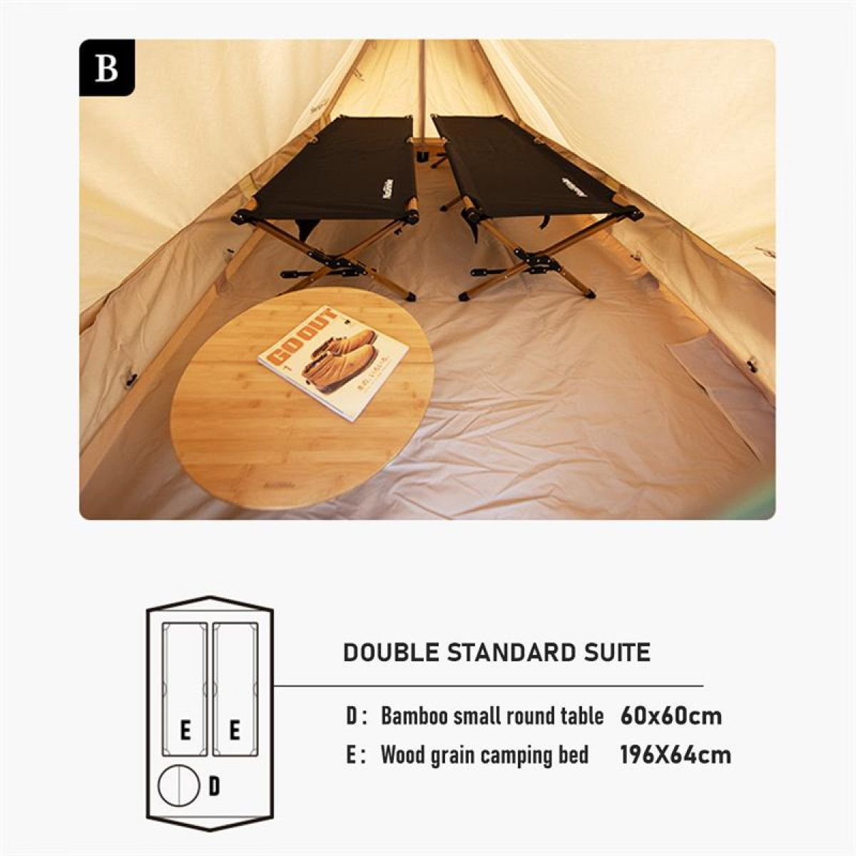 Naturehike Extend 5.6 Cotton Carpa Glamping 2-3 Personas