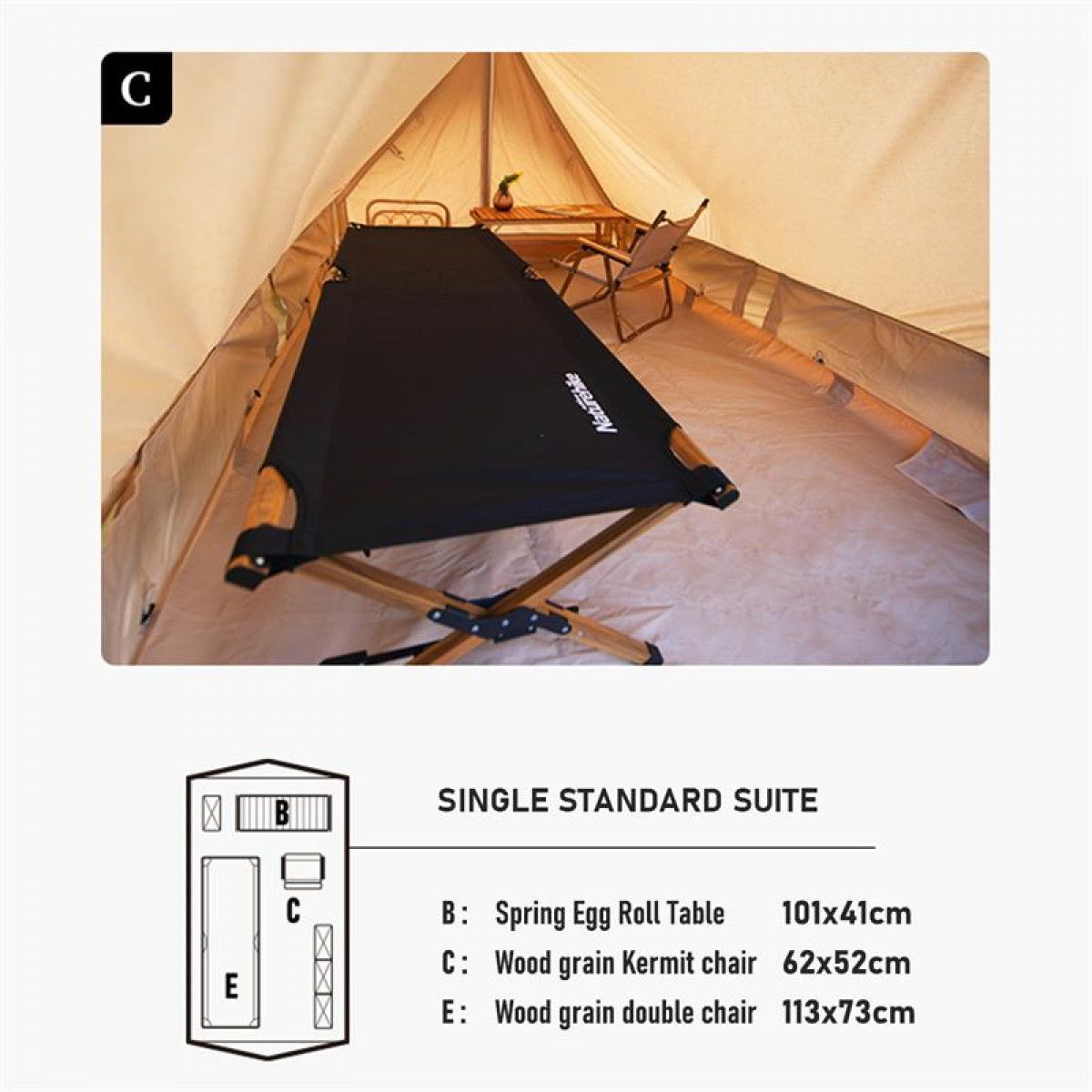 Naturehike Extend 5.6 Cotton Carpa Glamping 2-3 Personas