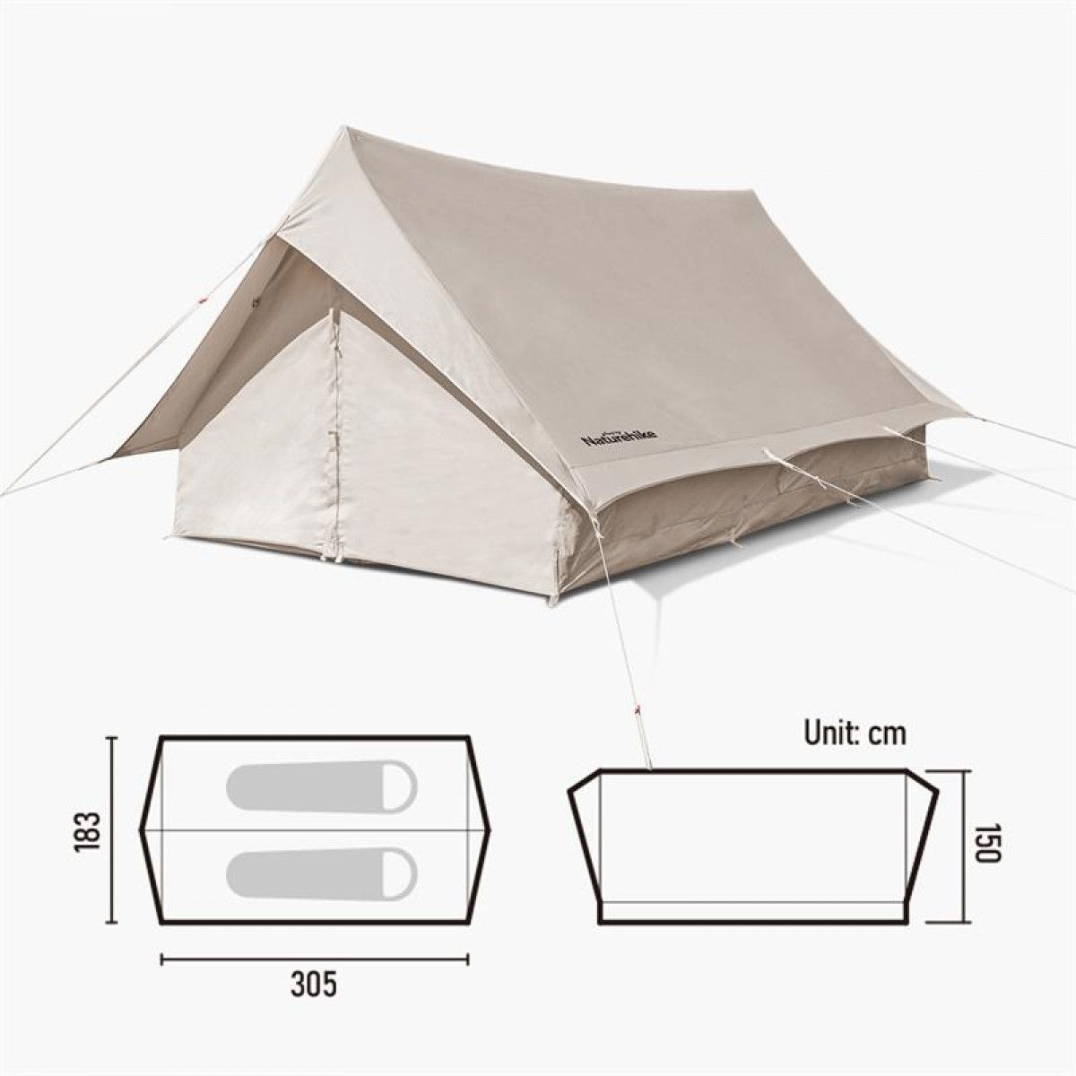 Naturehike Extend 5.6 Cotton Carpa Glamping 2-3 Personas