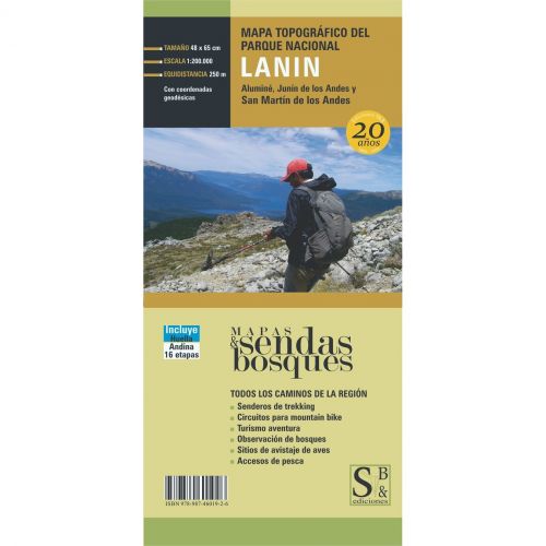 Sendas Y Bosques Mapa Topográf. Del Parque Nacional Lanín