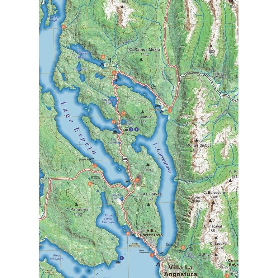 Sendas y Bosques - Mapa y Guía Ruta de los 7 Lagos 1:100.000