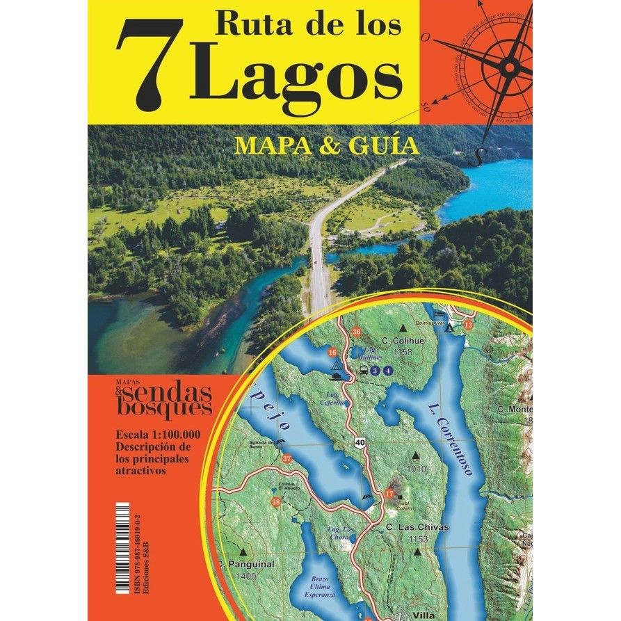 Sendas y Bosques - Mapa y Guía Ruta de los 7 Lagos 1:100.000
