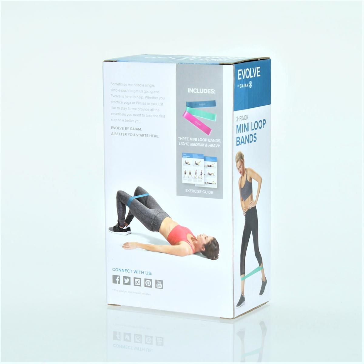 Gaiam Evolve Mini Loop Band - Kit de 3 Bandas Circulares