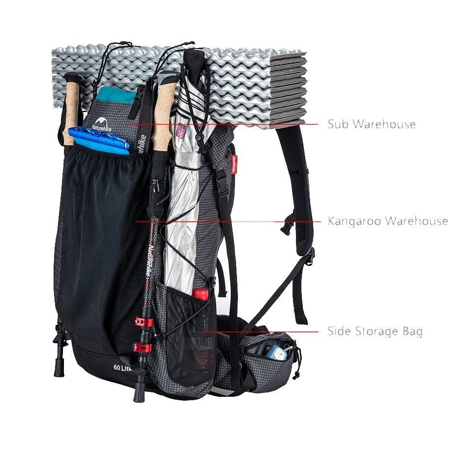 Naturehike Mochila Trekking 55+5L - Naka Outdoors - Tienda de escalada