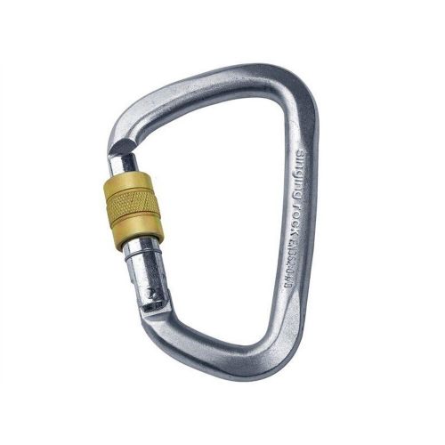 Singing Rock D Screw Lock Mosquetón Acero 50kN