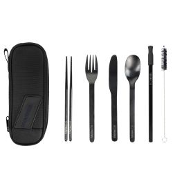 Ecovessel Wanderware Juego de 6 cubiertos de acero inoxidable