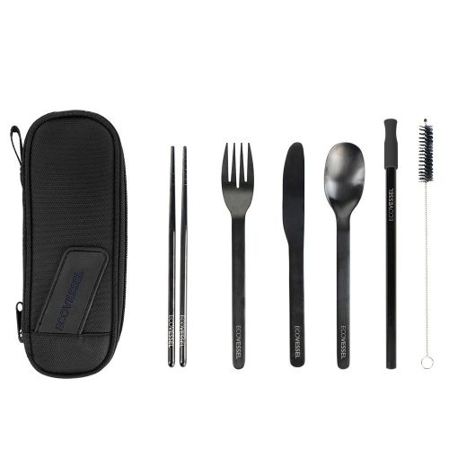 Ecovessel Wanderware Juego de 6 cubiertos de acero inoxidable