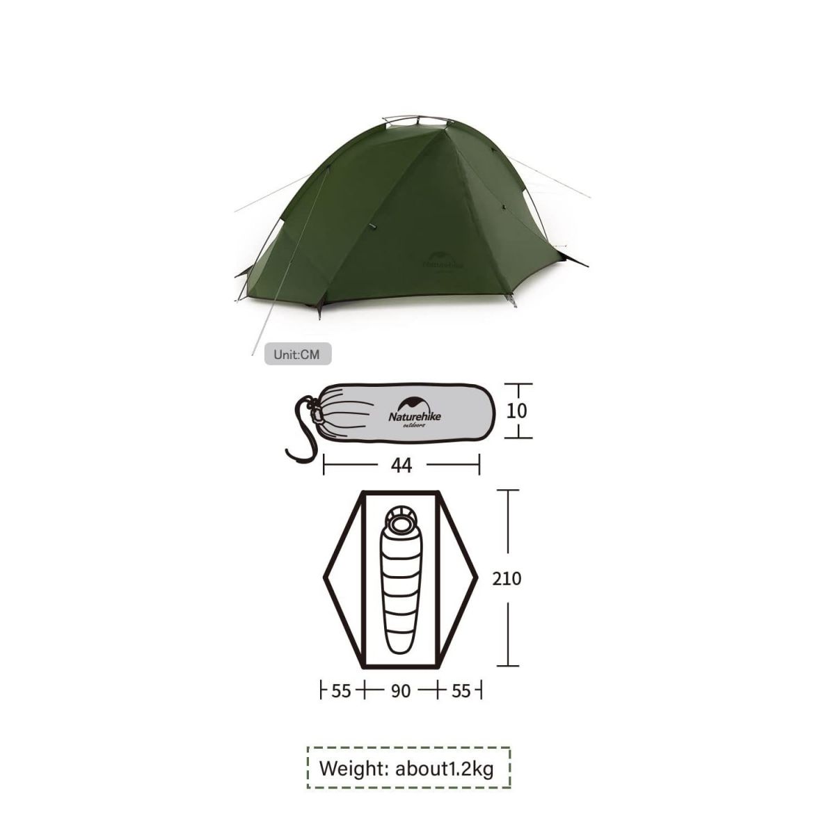 Naturehike Tagar 1 Persona Naka Outdoors Tienda de escalada