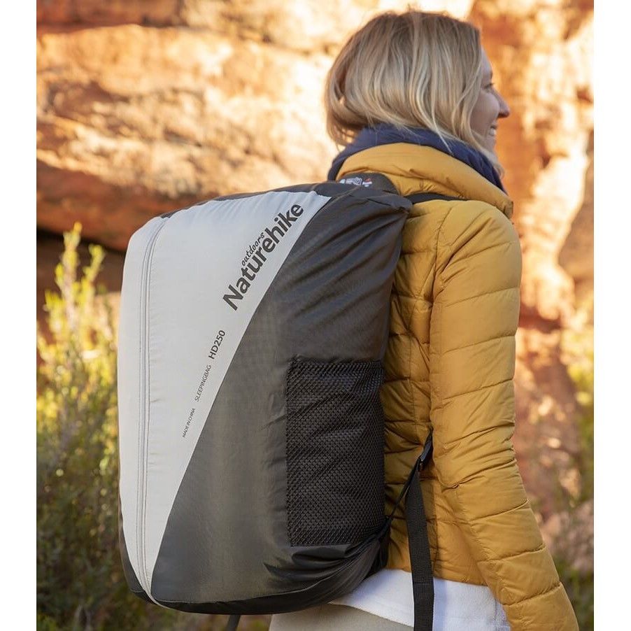 Naturehike Bolsa de Dormir Doble con Almohadas y Mochila (Límite 10°)