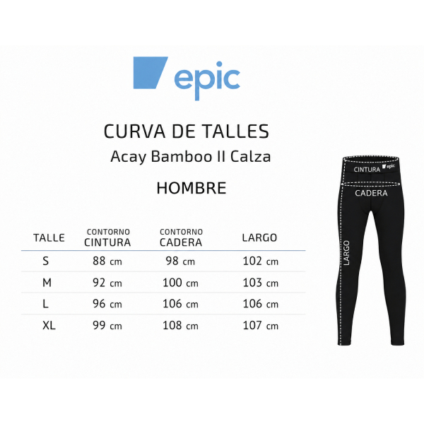 Epic Acay Bamboo II Calza Hombre