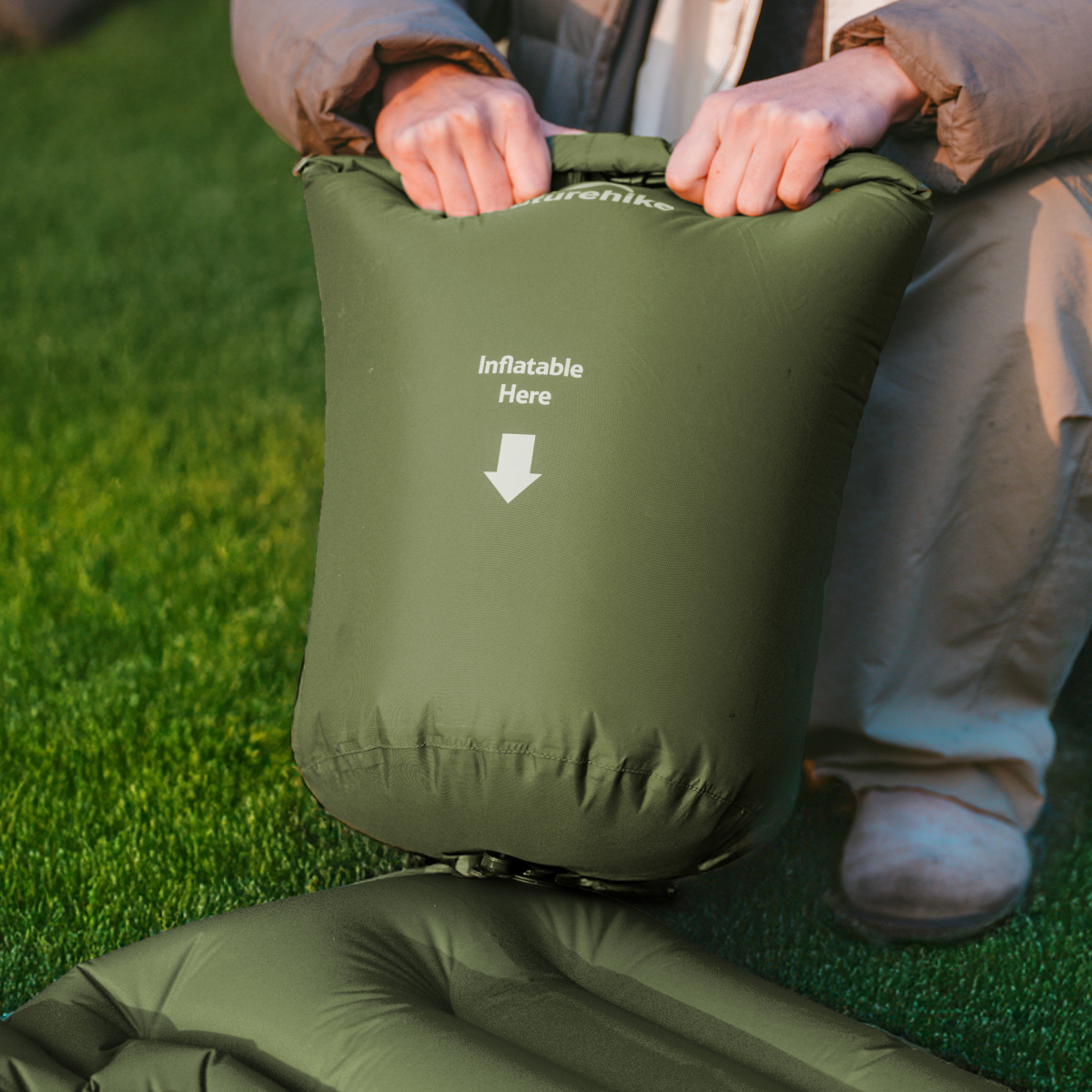 Naturehike FC-01 Colchoneta Inflable Con Almohada 6.5 cm