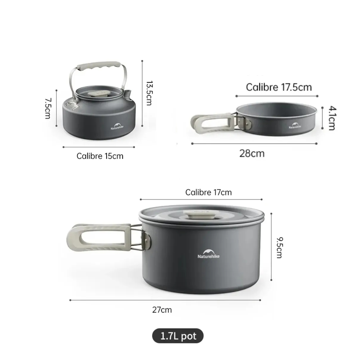 Naturehike Marmita de campamento 2-4 personas Set B