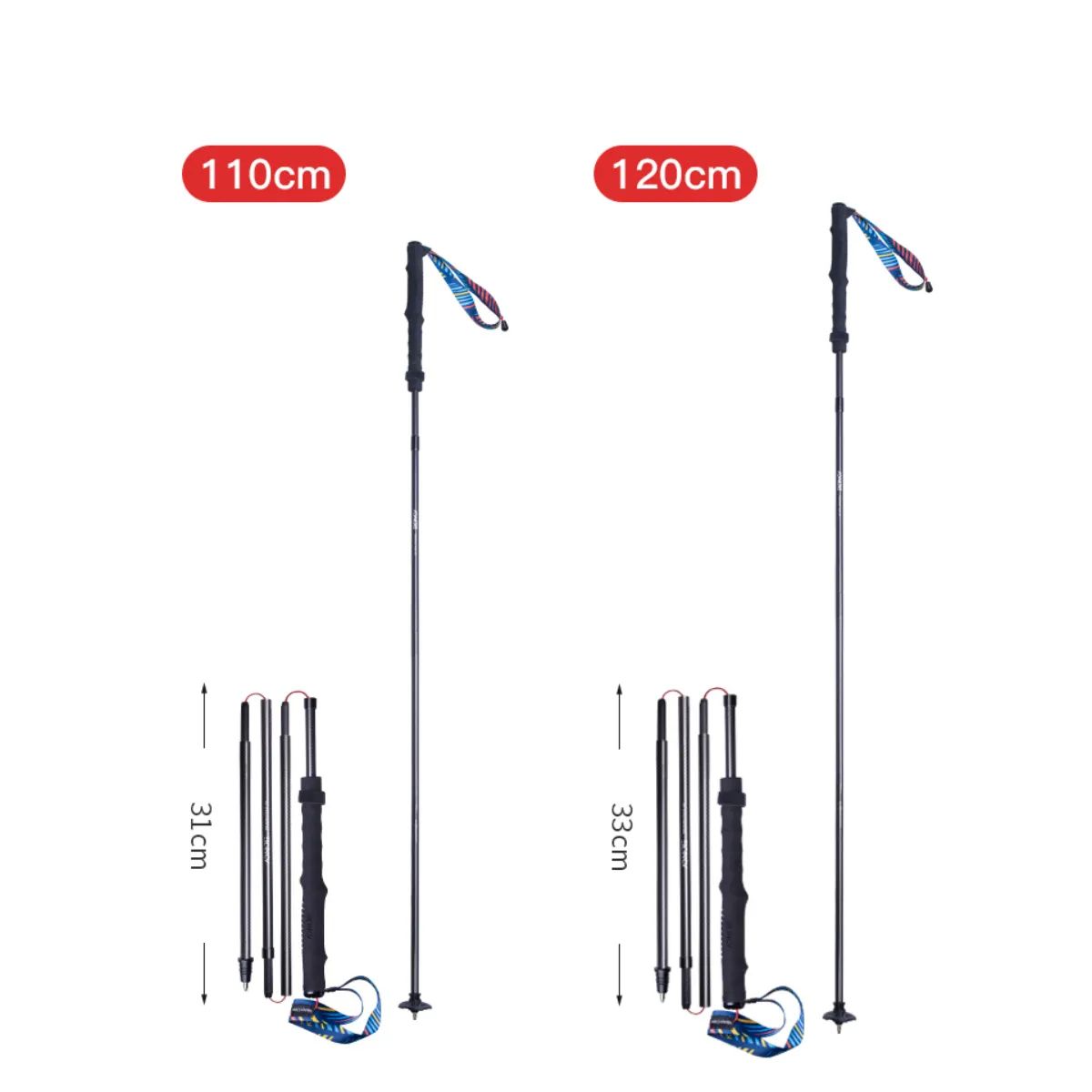 Aonijie Bastones De Trail Running Carbono 4 Secciones E4204