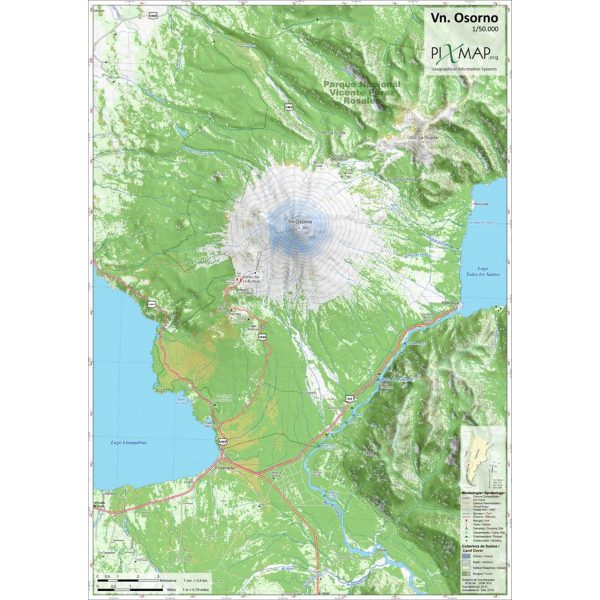 Mapa Pixmap Volcán Osorno 1:50.000