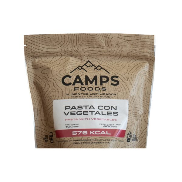 Camps Foods - Pasta con Vegetales Salteados Alimento liofilizado x 100gr