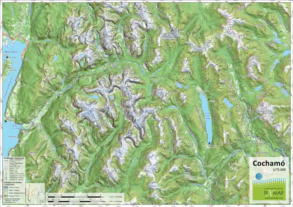 Mapa Aoneker/Pixmap Cochamo - Pto. Varas 1: 75.000