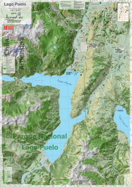 Mapa Lago Puelo - Aoneker