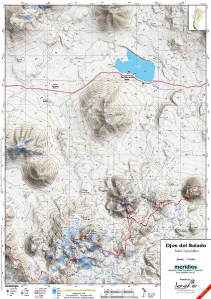 Mapa Ojos del Salado - Aoneker - Naka Outdoors - Tienda de escalada